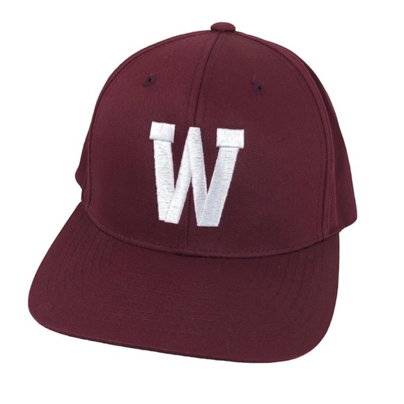 cap “W” PACIFIC HEADWEAR 302C COTTON BLEND hat maroon - Picture 1 of 7